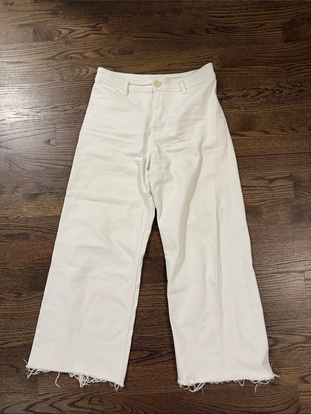 Zara marine leg white jean